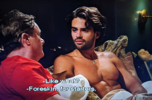 Older man Bunny and hot young topless
                            Latino hustler in bed. Subtitles -Like what? -Foreskin, for starters.